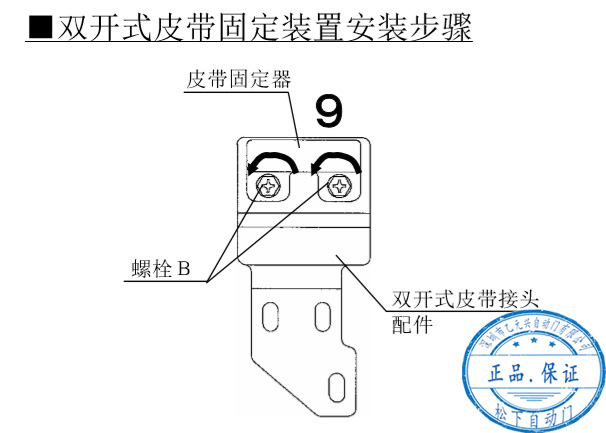 雙開自動(dòng)門皮帶安裝